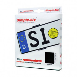 Bezrámečná  podložka spz simple fix 2ks černá velikost 110mm