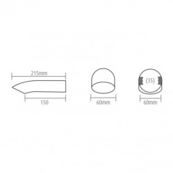 Koncovka výfuku (Ø výfuku do 54mm) černá