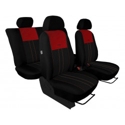 Autopoťahy Design červeno-čierne (velour-textil)