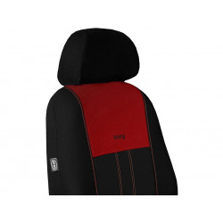 Autopoťahy Design červeno-čierne (velour-textil)