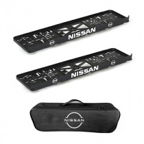 2x podložky ŠPZ  a taška NISSAN- sada