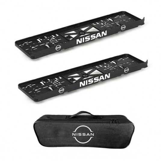 2x podložky ŠPZ  a taška NISSAN- sada