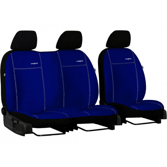 Potahy pro MERCEDES VITO 2+1 447 (od 2014) Comfort (Alcantara) modrá (vyp)