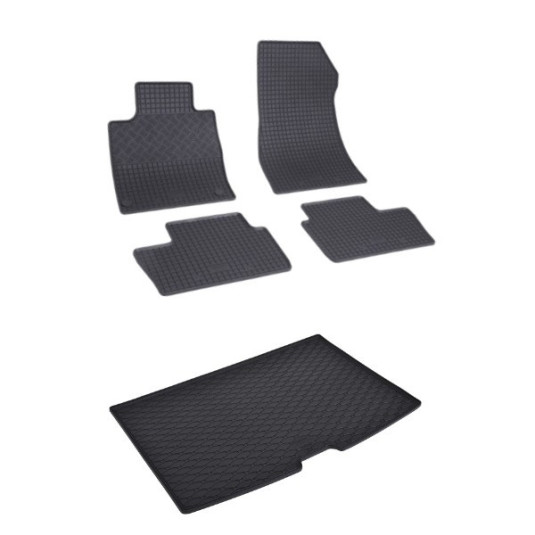 Rohože a vanička pre Nissan Juke 2020- horná a dolná poloha kufra