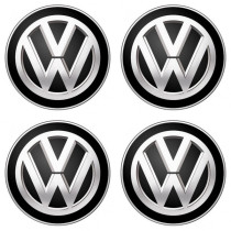 Samolepky pryskyřičné 3D VOLKSWAGEN černé 4ks
