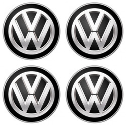Samolepky pryskyřičné 3D VOLKSWAGEN černé 4ks