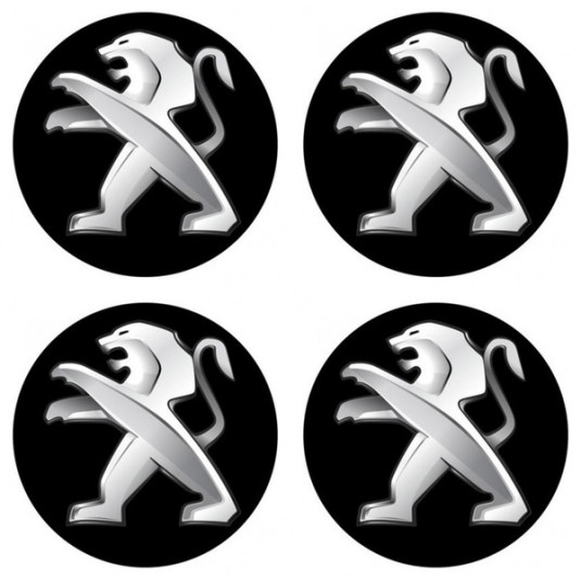 Samolepky pryskyřičné 3D PEUGEOT 4ks