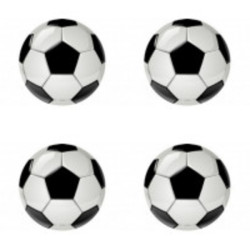 Samolepky pryskyřičné 3D Fotbal (míč) 4ks