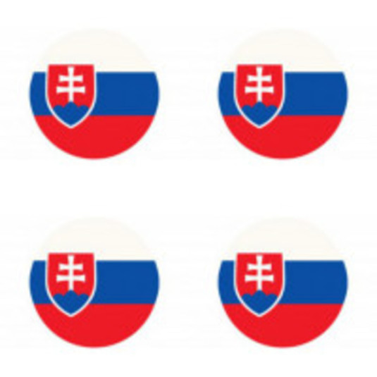Samolepky pryskyřičné 3D Slovensko (vlajka) 4ks