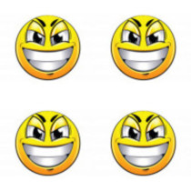 Samolepky pryskyřičné 3D Smile 4ks