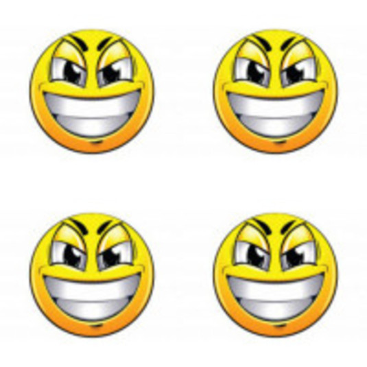 Samolepky pryskyřičné 3D Smile 4ks