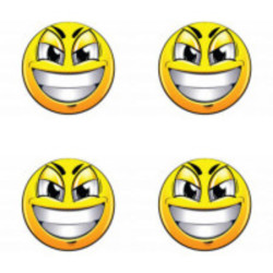Samolepky pryskyřičné 3D Smile 4ks