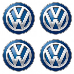 Samolepky pryskyřičné 3D Volkswagen modrá 4ks