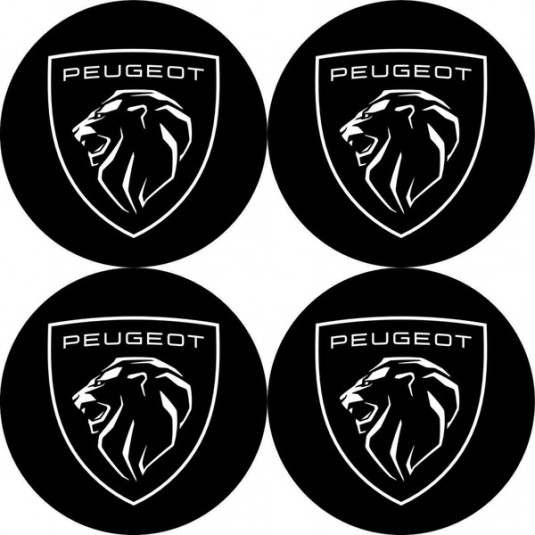 Samolepky pryskyřičné 3D PEUGEOT 4ks
