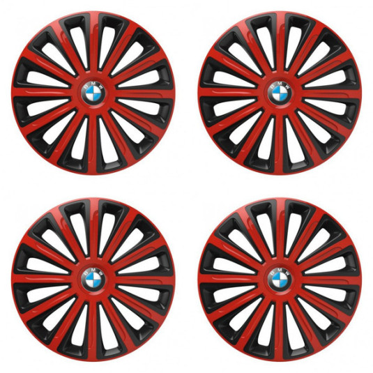 Poklice pro BMW 16 TREND red and black