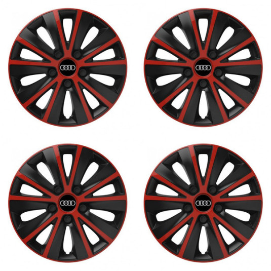 Poklice pro Audi 14 RAPIDE red and black