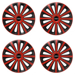 Poklice pro Audi 15 TREND red and black