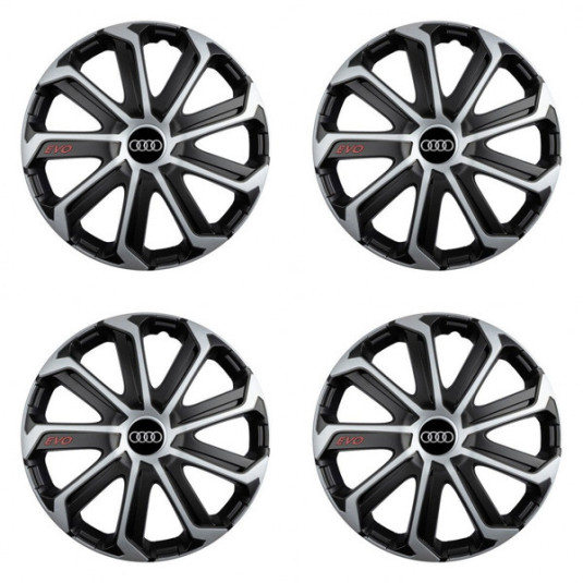 Poklice pro Audi 16 Evo black&silver