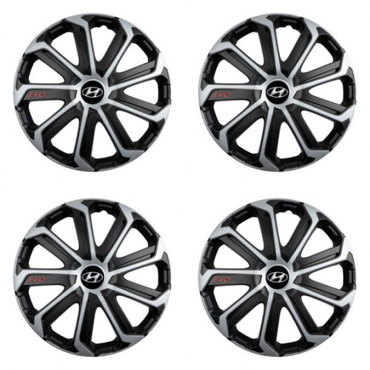 Poklice pro Hyundai 15 Evo black&silver