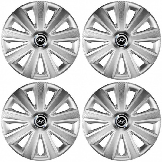 Poklice pro Hyundai 15 Aviator carbon silver