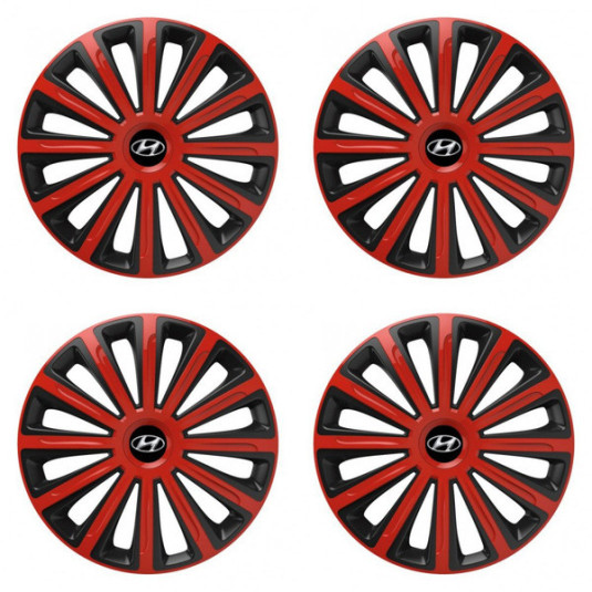Poklice pro Hyundai 16 TREND red and black