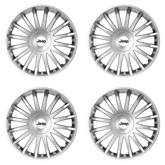 Poklice pro Jeep 16 CRYSTAL silver