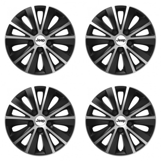 Poklice pro Jeep 16 RAPIDE silver and black