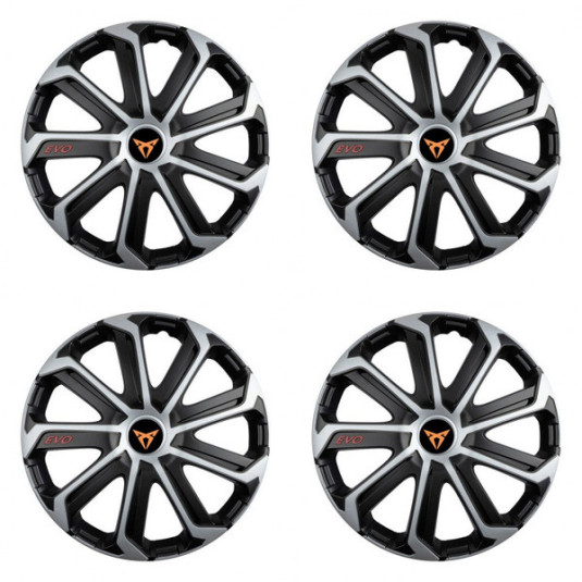 Poklice pro Cupra 14 Evo black&silver