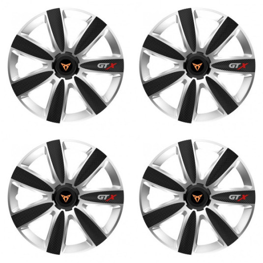 Poklice pro Cupra 14 GTX CARBON silver/black