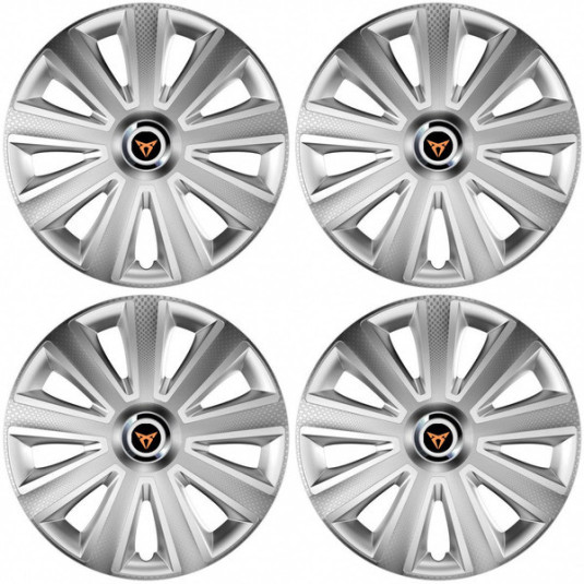 Poklice pro Cupra 15 Aviator carbon silver