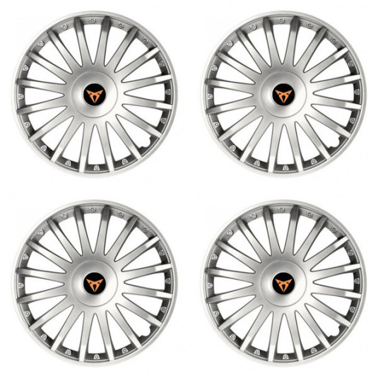 Poklice pro Cupra 15 CRYSTAL silver