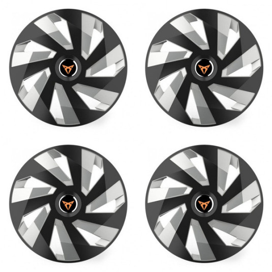 Poklice pro Cupra 16 Vector RC black and silver