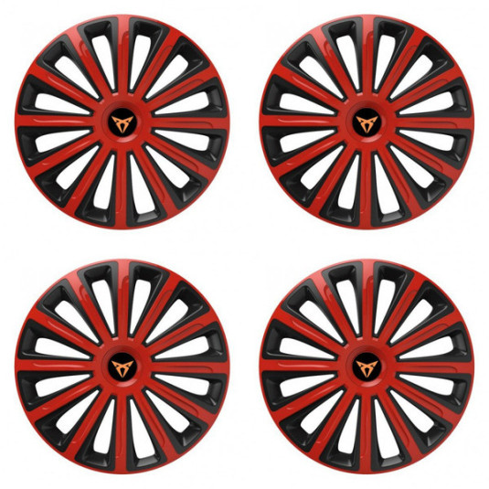 Poklice pro Cupra 16 TREND red and black