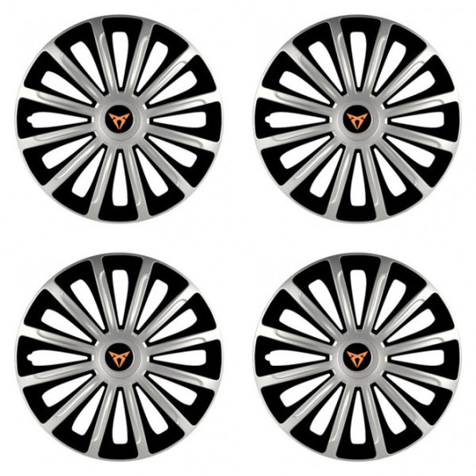 Poklice pro Cupra 16 TREND silver and black