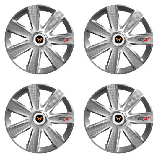 Poklice pro Cupra 16 GTX CARBON silver