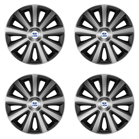 Poklice pro Lada 16 Aviator carbon silver&black