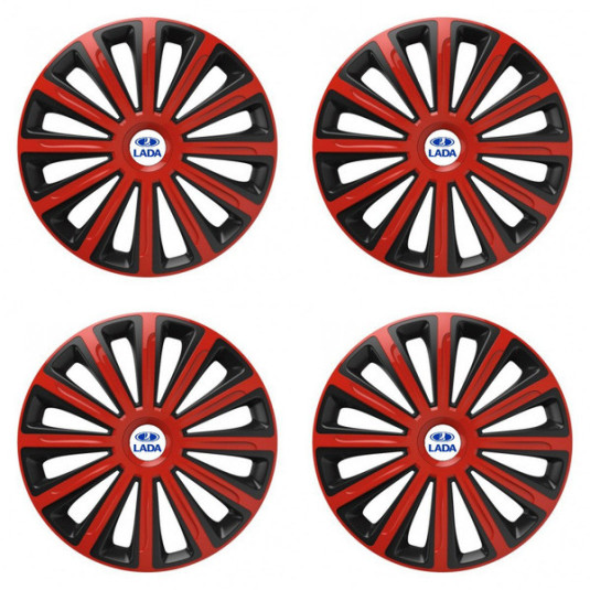 Poklice pro Lada 16 TREND red and black