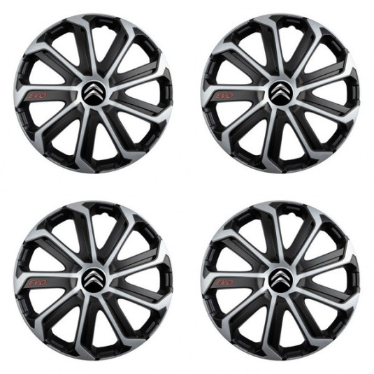 Poklice pro Citroen 15 Evo black&silver