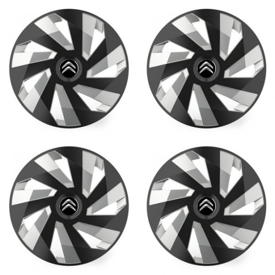 Poklice pro Citroen 16 Vector RC black and silver
