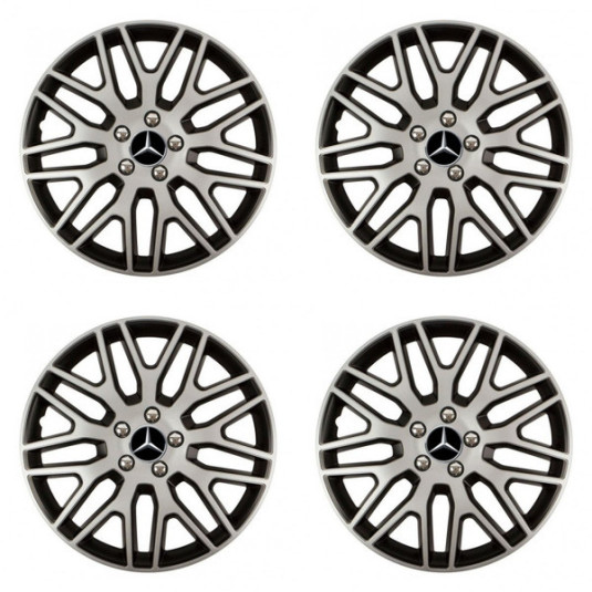 Poklice pro Mercedes 16 Dakar NC silver and black