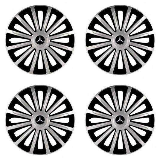 Poklice pro Mercedes 16 TREND silver and black