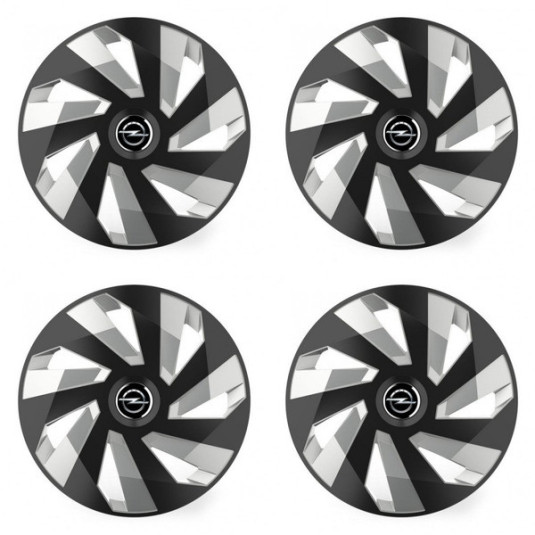 Poklice pro Opel 15 Vector RC black and silver