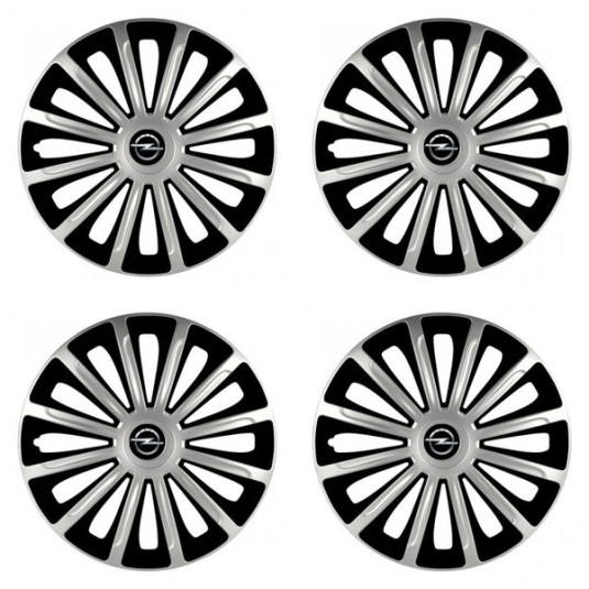 Poklice pro Opel 15 TREND silver and black