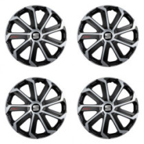 Poklice pro Seat 15 Evo black&silver