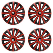 Poklice pro Seat 15 TREND red and black