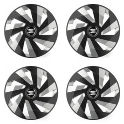 Poklice pro Seat 16 Vector RC black and silver