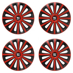 Poklice pro Seat 16 TREND red and black