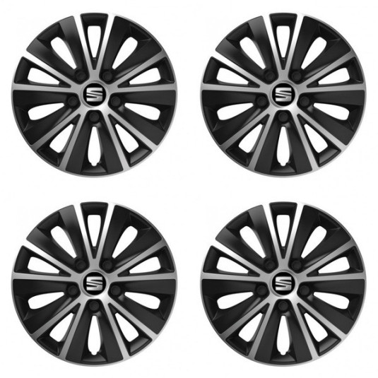 Poklice pro Seat 16 RAPIDE silver and black