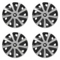 Poklice pro Seat pre dodávky 16 Craft silver and black