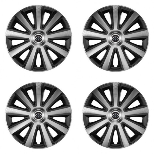 Poklice pro Toyota 15 Aviator carbon silver&black